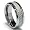 8MM Men's Tungsten Carbide Ring with White Carbon Fiber Inaly sizes 7
