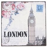 アンティークプレート LONDON 幅30×高さ30cm