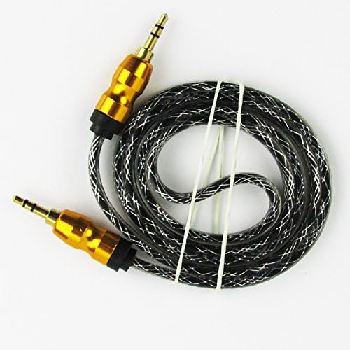 High-quality Audio Cable Line 3.5mm male to male AUX with Copper Head Transparent Rubber 2PC for Beats Headphone,iPods,iPhones,iPads,Samsaung,Smartphone,Tablet,NoteBook,Home/Car Stereos(3.3Ft-Black-1)
