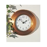 Classic Copper Outdoor Wall Clock (8 inch)
