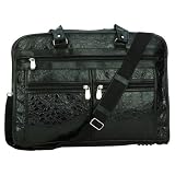 Embassy Italian Stone Alligator Grain Design Leather Briefcase with Two Handles