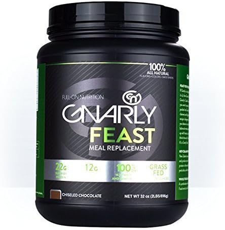 Gnarly Feast Grass Fed Chiseled Chocolate 32 Oz. by Blue Earth Nutrition