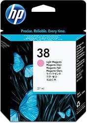 HP 38 Light Magenta Pigment Ink Cartridge in Retail Packaging