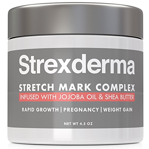 BEST Stretch Mark Cream - 72% Organic Stretch Mark Removal & Pregnancy Stretch Marks Cream for New or Old Stretch Marks and Scars. Cocoa & Shea Butter + Jojoba Oil + Vit B5. For Men & Women. 4.5 FL OZ