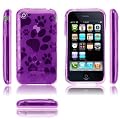 Silikon H�lle Gel Case Tasche Cover f�r das Apple iPhone 3G/3GS inkl. Folie Doggy Purple