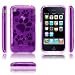 Silikon H�lle Gel Case Tasche Cover f�r das Apple iPhone 3G/3GS inkl. Folie Doggy Purple