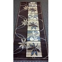 Modern Rug Runner 32 In. X 7 Ft. Design S 252 Chocolate