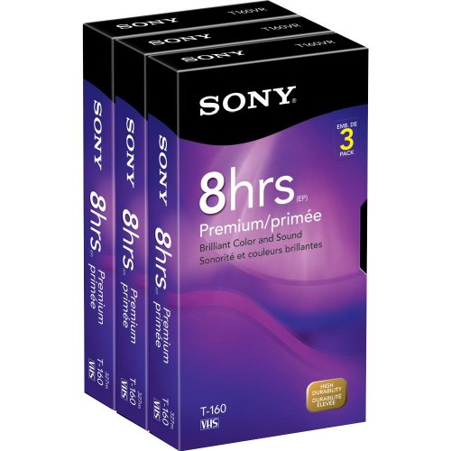 Sony 3T160VR 160-Minute VHS 3-Pack
