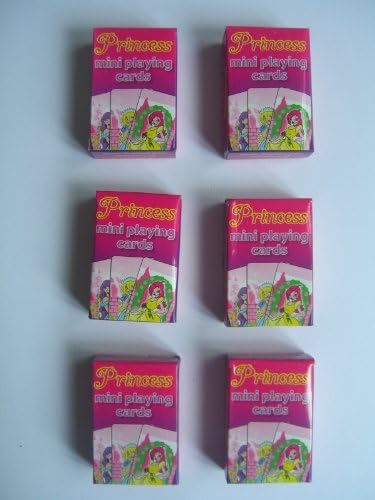 6 Packs of PRINCESS Mini Playing Cards {Party/Loot Bag Toys} by PARTY BAG TOYS