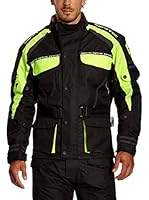 Roleff Racewear Chaqueta de Moto Motorrad (Negro / Amarillo)