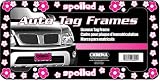 Spoiled with Flowers Glitter Car Truck SUV License Plate Frame