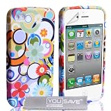 iPhone 4 / 4S Multicoloured Circles & Flowers Silicone Caseby Yousave Accessories�