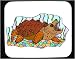 Decorated Mouse Pad with alligator, turtle, snapping, reptile, temminckii, macroclemy...