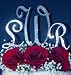 3 Swarovski Crystal Monogram Wedding Cake Top Letters - 1 Large 2 Small