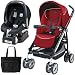 Peg Perego Pliko Switch Classico Compact - Geranium Red Nero Black travel system