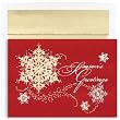 Silver Snowflakes On Red Holiday Cards -