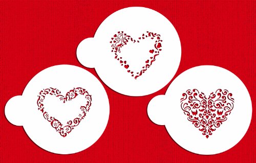 Designer stencils c202 swirl valentine heart cookie stencils, bei…