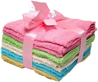 Washcloths - 100% Pure Cotton DELUX Multi Pack - Multi Color 11pc Set