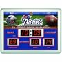 New England Patriots Scoreboard Clock w/ Thermometer