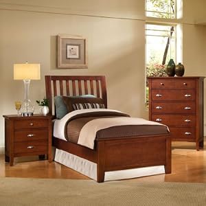 Twilight Cherry Sleigh Youth Bedroom Set by Vaughan-Bassett