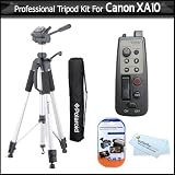 8 Function Lanc Remote Control Kit For Canon XA10 HD Professional Camcorder Includes 8 Function LANC Remote Control Handle + Pro 72 Super Strong Tripod + LCD Screen Protectors + MicroFiber Cleaning Cloth