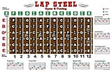 Lap Steel Guitar Fretboard Chart Poster - E Tuning
