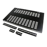 StarTech.com Adjustable Depth Fixed Server Rack Cabinet Shelf ADJSHELF (Black)