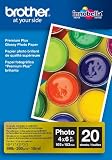 Brother Glossy Inkjet Paper, 4 x 6 Inches, 20 Sheets (BP71GP20)
