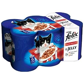 Felix Meat Selection in Jelly 6 x 400 g (Pack of 4, Total 24 Cans)