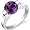 Bezel Set 2.75 carats Alexandrite Engagement Ring in Sterling Silver Rhodium Finish Size 5, Available in Sizes 5 thru 9