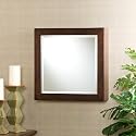 Square Wall MountJewelry Mirror - Espresso