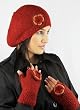 Handmade Artisan Pure Alpaca Natural Fiber Rasta/beret Hat and Fingerless Gloves - Santa Fe Terracotta and Orange Blossom (100% Knitted By Hand) Handmade Artisan Pure Alpaca Natural Fiber Rasta/beret Hat and Fingerless Gloves - Santa Fe Terracotta and Orange Blossom (100% Knitted By Hand)