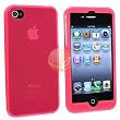 Premium Flexible Soft Hot Pink Silicone Skin Case Compatible With Apple 4th Generation iPhone 4, 4th Generation, 4th Gen