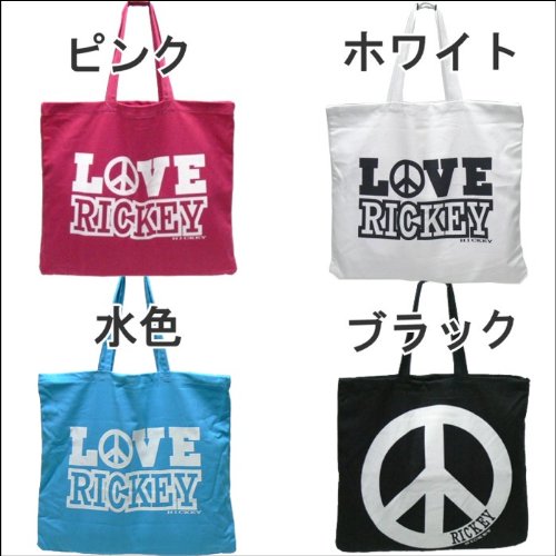 （リッキーアンドヒッキー）Rickey&Hickey　LOVE　RICKEY　HICKEYデカトートピースマークバッグ