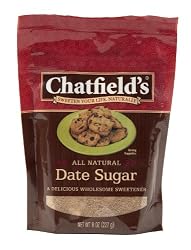 Chatfield's Granulated Date Sugar, 8-Ounce Bags (Pack of 6)