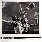Bill Russell Celtics & Wilt Chamberlain Lakers 28x30 Autographed Lithograph Unframed Photograph