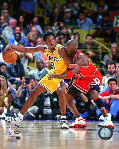 Chicago Bulls Michael Jordan Kobe Bryant Los Angeles Lakers 8x10 Licensed Color Photo