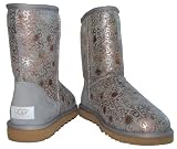 Ugg Australia Classic Short FANCY Boots Light Grey Marbled Logo