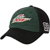 NASCAR Checkered Flag Dale Earnhardt Jr. Diet Mt. Dew Fan Adjustable Hat - Green-Black