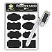 Chalkboard Labels with Liquid Chalk Marker Pen - 48 Pack - Premium Reusable Stickers
