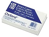 Oxford 30 Plain Index Cards, 3 x5, White, 100 Cards/pack, Carton of 100 packs