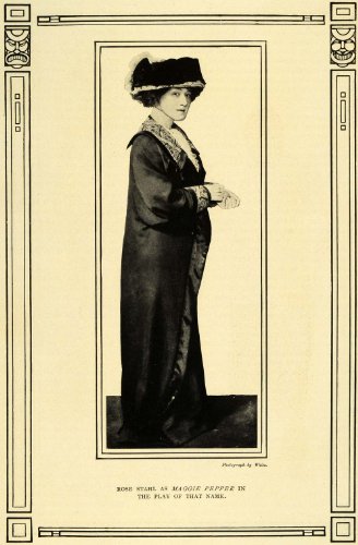 1911 Print Art Nouveau Theater Rose Stahl Actress Portrait Maggie Pepper Theater - Original Halftone Print