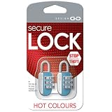 from Design Go Mini Combination Glo Padlock x 2