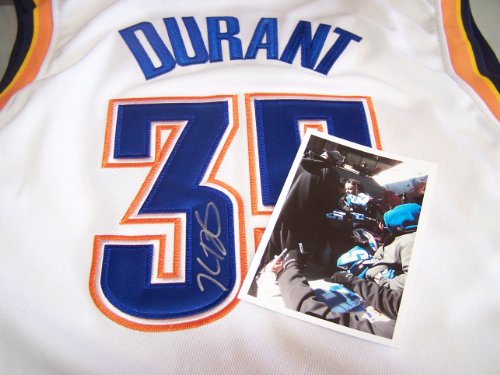 Kevin Durant Oklahoma City Thunder Signed Autographed Basketball NBA Jersey Coa & Tamper Proof Hologram Proof Photo