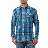 Jack And Jones Need Shirt Ls 12054683-prin Homme Chemise Bleu