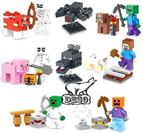 DESO?? 8pcs/Set MC Bricks Blocks Building Blocks Toys Assembly Bricks Blocks Figures Minifigures Toys with Card Compatible With Lego