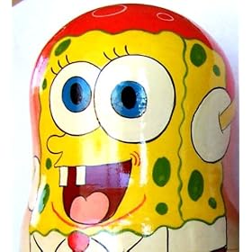 Russian Nesting Doll Sponge Bob 5 Pc 7 in #7.108 by