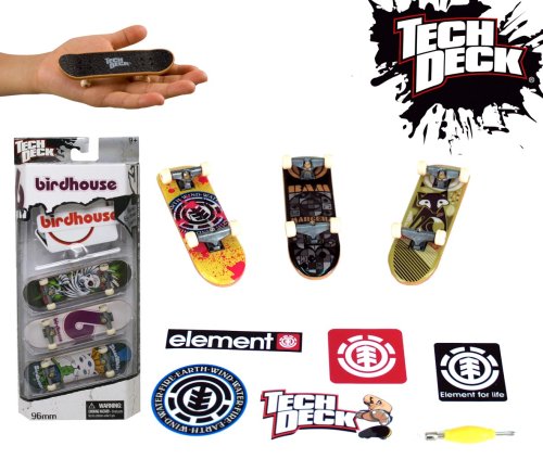 Tech Deck 9mm Super Sticker Pack 3 Skateboards Fingerboard