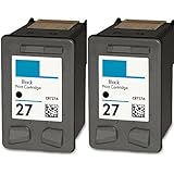 HouseOfToners Remanufactured Ink Cartridge Replacement for HP 27 C8727AN (2 Black, 2-Pack)