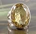 Ladies 925 silver ring with Lemon Quartz stone size M-N or 17.25 CH47